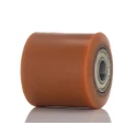 LAG Orange Polyurethane Trolley Wheel 80mm Diameter 80mm Width 20mm Bore 800kg Load Capacity Steel Hub Ball Bearing 1534 CC