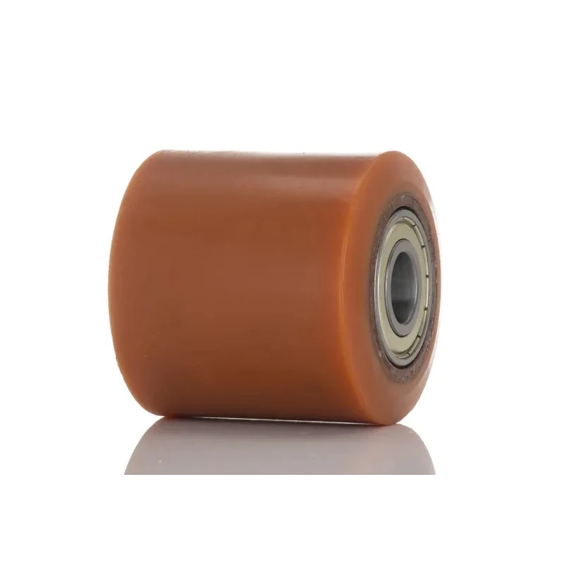 LAG Orange Polyurethane Trolley Wheel 80mm Diameter 80mm Width 20mm Bore 800kg Load Capacity Steel Hub Ball Bearing 1534 CC