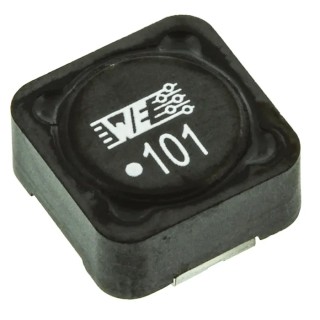 Wurth Elektronik WE-PD 1260 Shielded Wirewound Surface Mount Inductor with Ferrite Core 100μH ±20 % 1.53A Idc 74477120