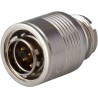 Jaeger Circular Connector Miniature Cable Plug, Female, 19 Contacts, Gold Plated Brass, IP65, 2500V, 5A, Push 7622 190 06
