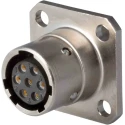 Jaeger Miniature Circular Connector, 7 Contacts, Panel Mount Socket, Male, IP65, 2500V, 5A, Crimp Termination 7611 070 06