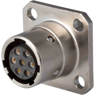 Jaeger Miniature Circular Connector, 7 Contacts, Panel Mount Socket, Male, IP65, 2500V, 5A, Crimp Termination 7611 070 06