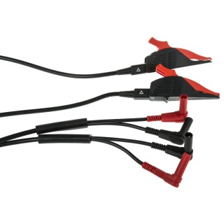 Gossen Metrawatt Kelvin Clip Black Red 60V 120cm Cable Length Z227A