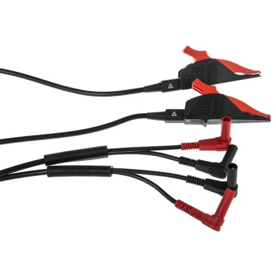 Gossen Metrawatt Kelvin Clip Black Red 60V 120cm Cable Length Z227A