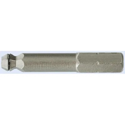 Wiha Hex Ball End Screwdriver Bit, 0.25 mm Drive Size, 5 mm Tip, Chrome Vanadium Steel, 38 mm Overall Length 22961