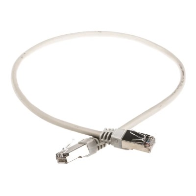 Decelect Cat5 Shielded Ethernet Cable, Grey, 0.5 m, Terminated, PVC Jacket 
