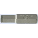 Wiha Hex Screwdriver Bit Chrome Vanadium Steel 6 mm Size, 0.25 mm Drive Size, 25 mm Length 22958