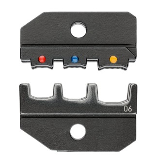 Knipex Coaxial Type Crimp Die Set with Insulated Dies, 0.25 to 6 mm² Capacity, 2 Pieces, Black 97 49 06