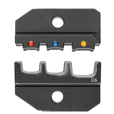 Knipex Coaxial Type Crimp Die Set with Insulated Dies, 0.25 to 6 mm² Capacity, 2 Pieces, Black 97 49 06