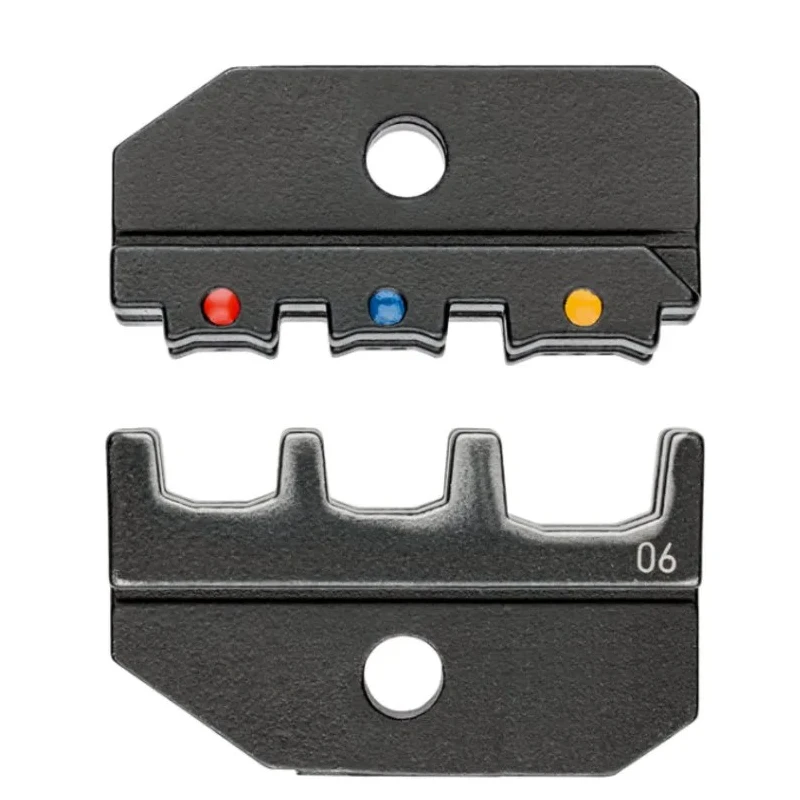 Knipex Coaxial Type Crimp Die Set with Insulated Dies, 0.25 to 6 mm² Capacity, 2 Pieces, Black 97 49 06