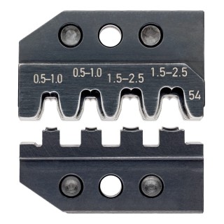 Knipex Crimp Die Set Coaxial Type Insulated, 0.5 to 2.5 mm² Cutting Capacity, 2 Pieces, Black 97 49 54