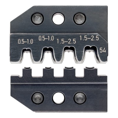Knipex Crimp Die Set Coaxial Type Insulated, 0.5 to 2.5 mm² Cutting Capacity, 2 Pieces, Black 97 49 54