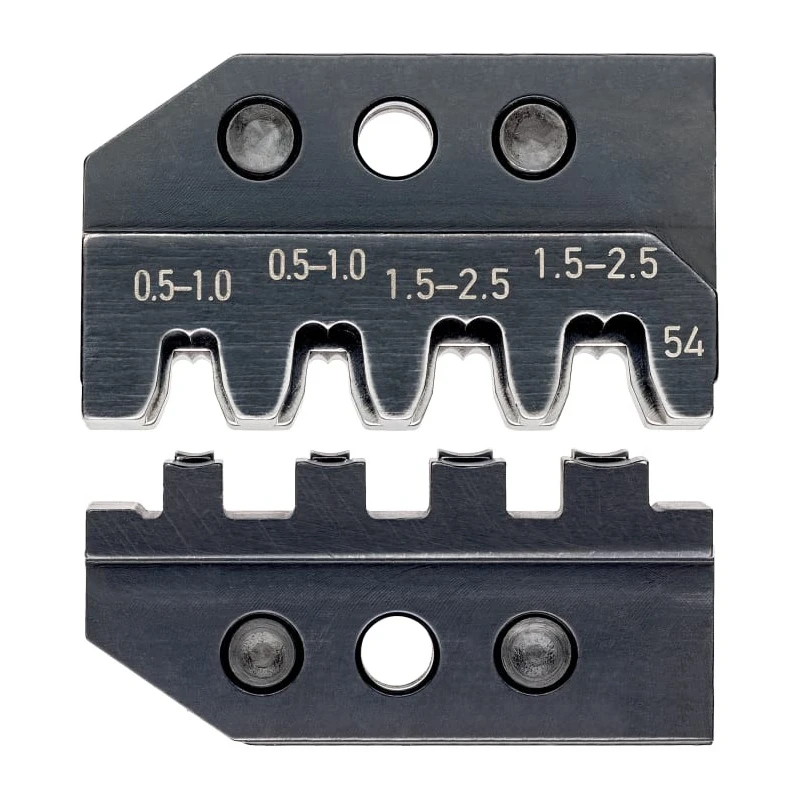 Knipex Crimp Die Set Coaxial Type Insulated, 0.5 to 2.5 mm² Cutting Capacity, 2 Pieces, Black 97 49 54