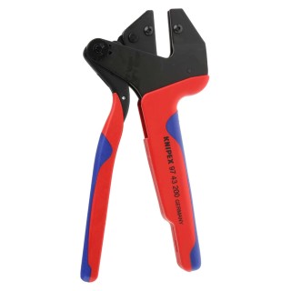 Knipex 2 mm Crimp Tool Frame with Comfort Grip Handle 200mm Length for Exchangeable Crimping Dies 97 43 200
