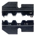 Knipex Coaxial Crimp Die Set Insulated, 5.4/6.48/1.72 mm Cutting Capacity, 2 Pieces 97 49 40