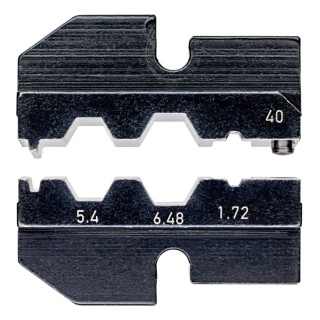 Knipex Coaxial Crimp Die Set Insulated, 5.4/6.48/1.72 mm Cutting Capacity, 2 Pieces 97 49 40