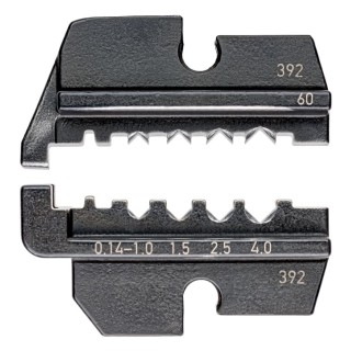 Knipex Coaxial Type Crimp Die Set Insulated 0.14 to 4 mm², Black, 2 Pieces 97 49 60