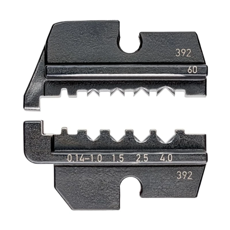 Knipex Coaxial Type Crimp Die Set Insulated 0.14 to 4 mm², Black, 2 Pieces 97 49 60