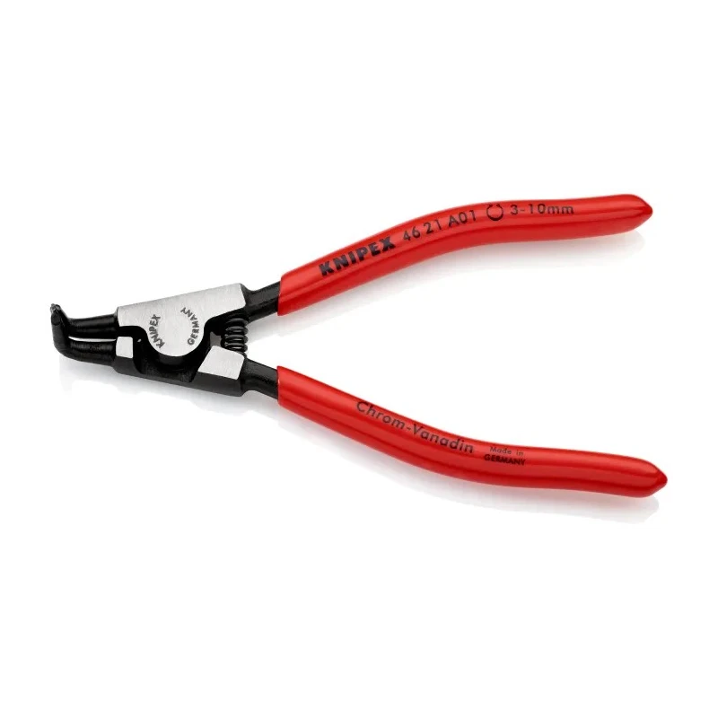 Knipex Circlip Plier 125mm Overall Length, Bent Nose, Chrome Vanadium Steel 46 21 A01