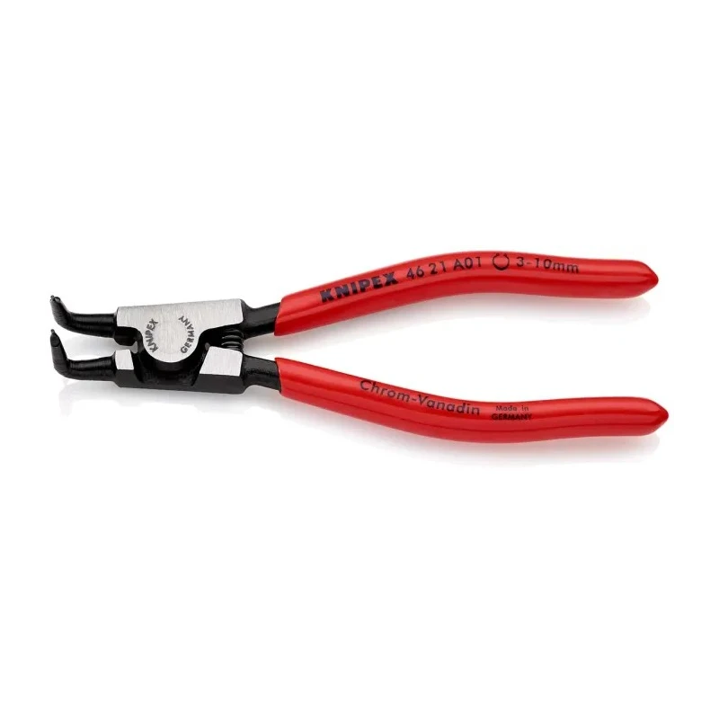 Knipex Circlip Plier 125mm Overall Length, Bent Nose, Chrome Vanadium Steel 46 21 A01