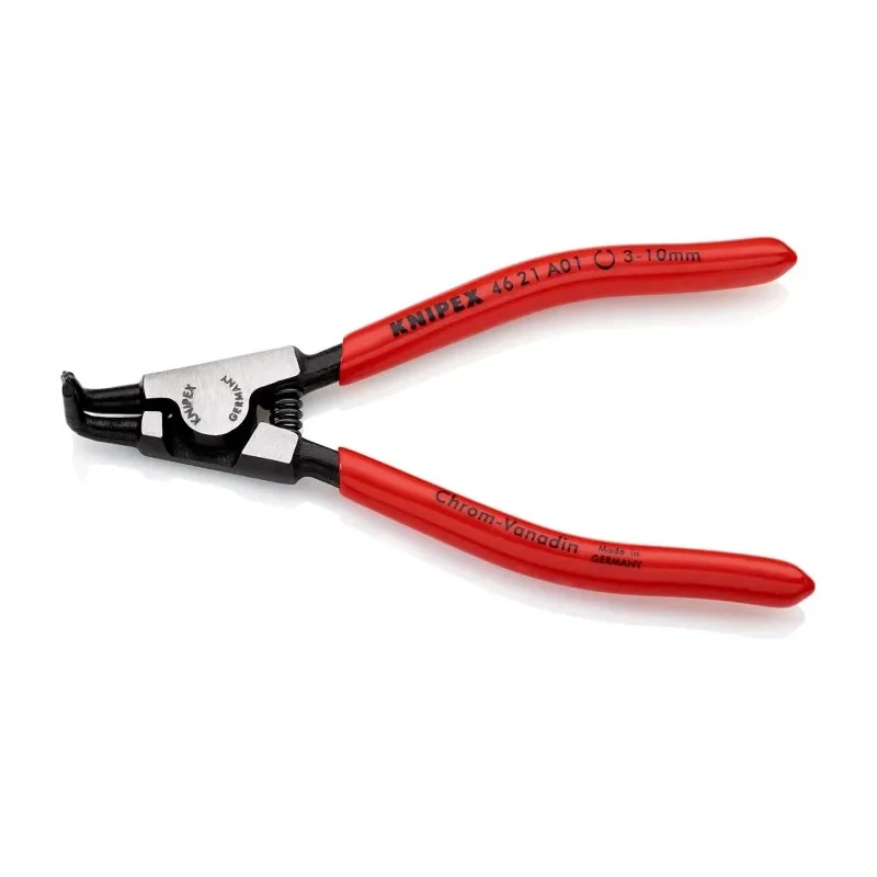 Knipex Circlip Plier 125mm Overall Length, Bent Nose, Chrome Vanadium Steel 46 21 A01
