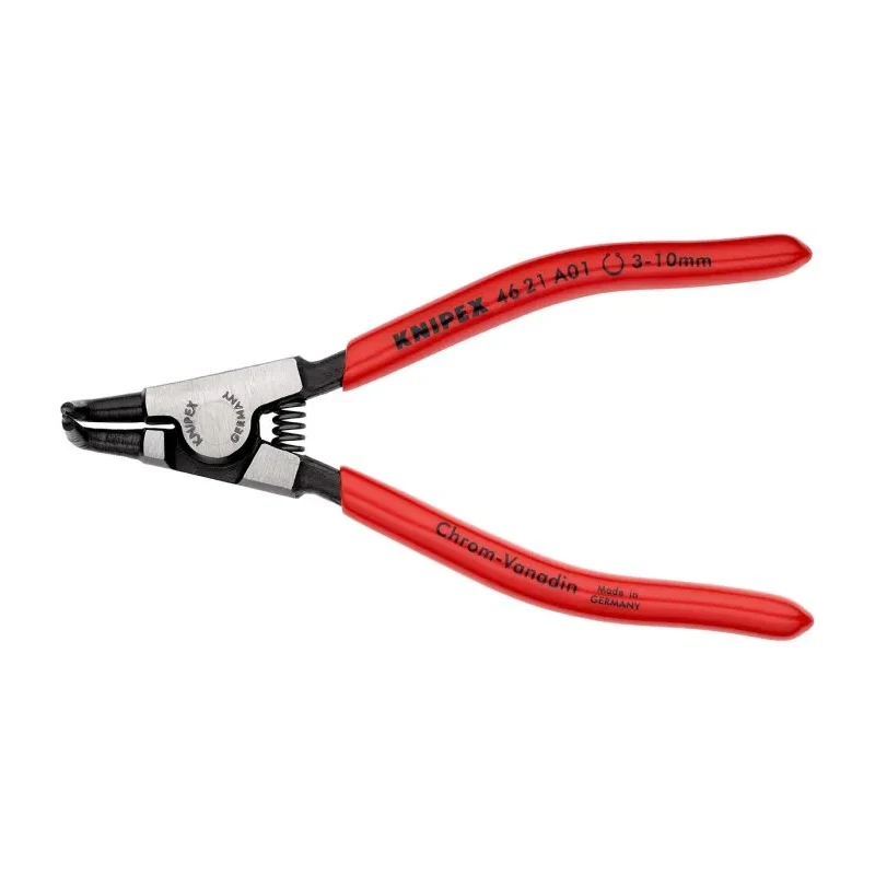 Knipex Circlip Plier 125mm Overall Length, Bent Nose, Chrome Vanadium Steel 46 21 A01