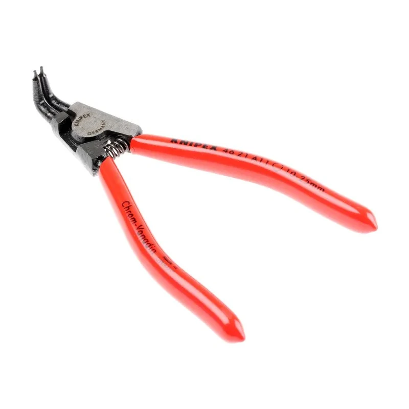 Knipex 1-Piece Circlip Plier 125mm Overall Length Bent Nose Chrome Vanadium Steel Black Atramentised 46 21 A11