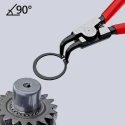 Knipex Circlip Plier 170mm Overall Length Bent Nose Black Atramentised Chrome Vanadium Steel 46 21 A21
