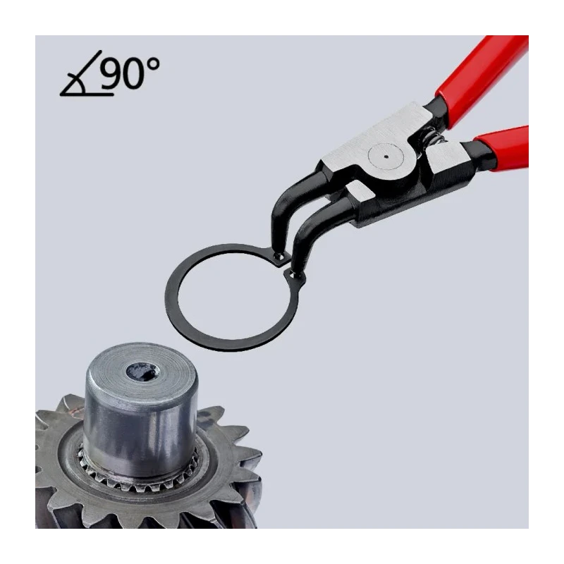 Knipex Circlip Plier 170mm Overall Length Bent Nose Black Atramentised Chrome Vanadium Steel 46 21 A21