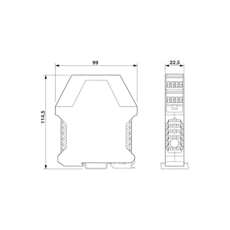 Phoenix Contact MCR-S10 Series Current Measuring Transducer with 55A Input Range, 0 to 20mA Output, 20-30V DC 2814728