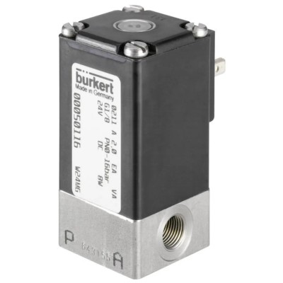 Burkert Direct-Acting 2 Port Normally Open Brass Body Solenoid Valve 230V AC 143492