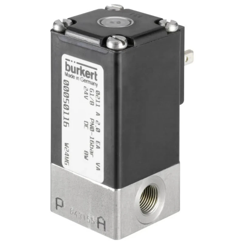 Burkert Direct-Acting 2 Port Normally Open Brass Body Solenoid Valve 230V AC 143492