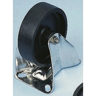 LAG Fixed Castor Stainless Steel Frame Thermoplastic Wheel 150 kg Load Capacity 100 mm Diameter 28206