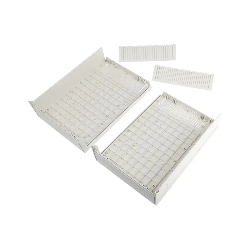 OKW Multitec White ABS Instrument Case 74 mm Height, 290 mm Length, 200 mm Width B2211007+ 2 X B2129307