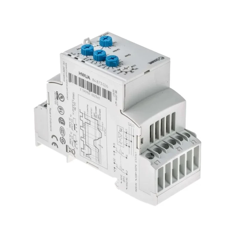 Crouzet Monitoring Relay 3 Phase 194 to 528 V Monitor Range DPDT DIN Rail 220V AC 480V AC 84873026