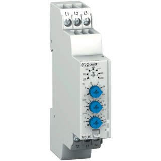 Crouzet Monitoring Relay 3 Phase 183 to 528 V AC Monitor Range SPDT DIN Rail Mount 208V AC 480V AC 84873222
