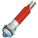 CML Innovative Technologies Red LED Panel Mount Indicator 8 mm, Solder Tab Terminal, IP67, 12V AC 190A2350