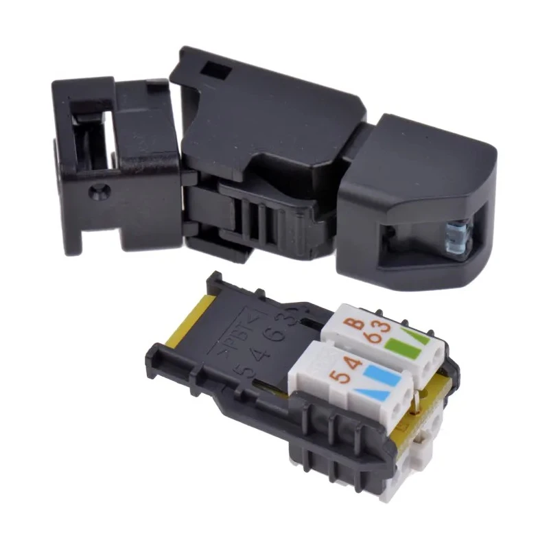 Telegartner UFP8 Series RJ45 Connector Male Cable Cat6a Unshielded Straight 1 Port 8 Way RJ45