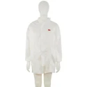 3M White Unisex Lab Coat Lightweight Laminate Zipper Closure Size S 4440ZS
