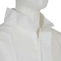3M White Unisex Lab Coat Lightweight Laminate Zipper Closure Size S 4440ZS