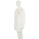 3M White Unisex Lab Coat Lightweight Laminate Zipper Closure Size S 4440ZS