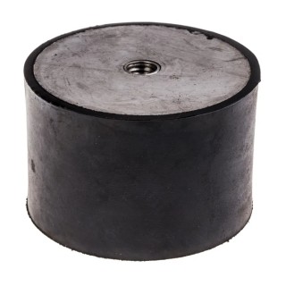 RS PRO M10 Anti-Vibration Mount Female Buffer Foot Natural Rubber 60 Shore A, 406.18 kg Compression, 75 mm OD, 50 171-2636
