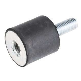 RS PRO M10 Anti-Vibration Mount Male to Female Bobbin Natural Rubber 27.28kg Compression 30mm OD 30mm H 171-2602