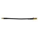 LPRS Coaxial Cable MMCX Male Straight to SMA Female Straight Bulkhead, 100 mm 50 Ω LPRS-MMCX-S-M-100-SMA-S-F-B