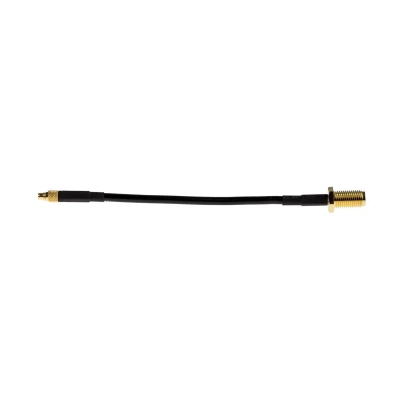 LPRS Coaxial Cable MMCX Male Straight to SMA Female Straight Bulkhead, 100 mm 50 Ω LPRS-MMCX-S-M-100-SMA-S-F-B