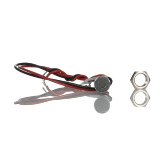 RS Pro White Panel Mount Indicator IP67 Flush Bezel Silver, 6mm Mount Hole, 1.8V & 3.3V DC, 20mA, Lead Wire 171-3774