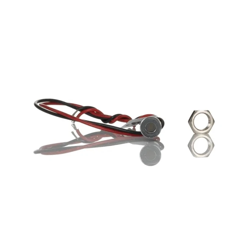 RS Pro White Panel Mount Indicator IP67 Flush Bezel Silver, 6mm Mount Hole, 1.8V & 3.3V DC, 20mA, Lead Wire 171-3774