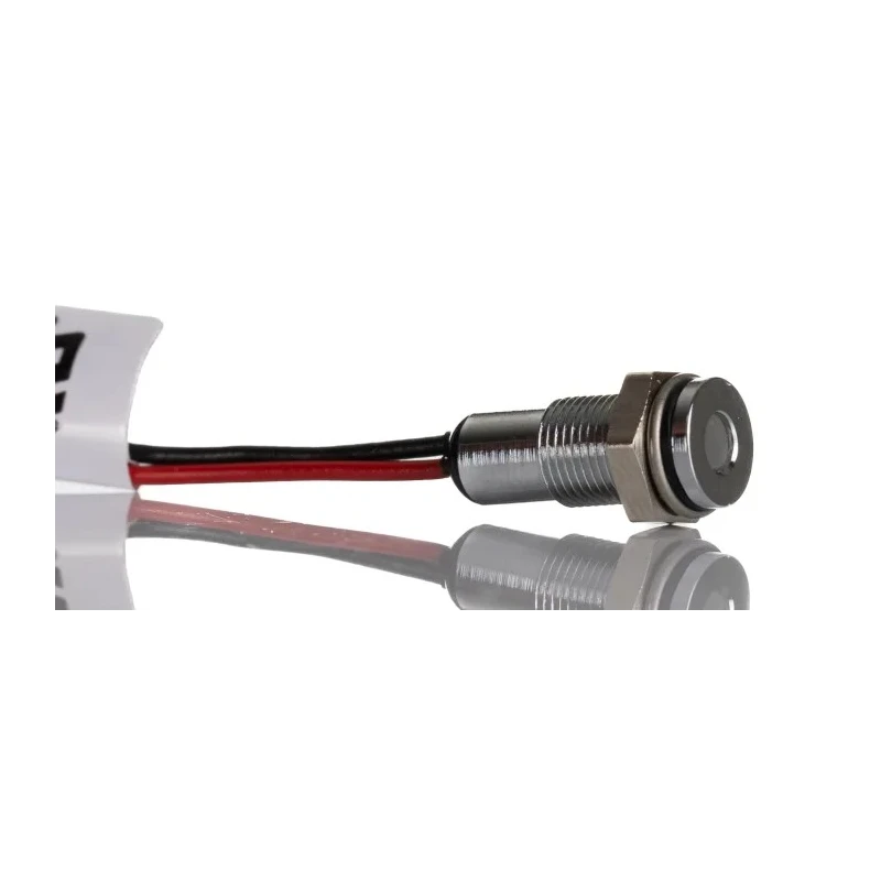 RS PRO Green, Red Panel Mount Indicator 1.8V dc, 3.3V dc, 20mA Lead Wire Termination IP67 Flush Bezel 171-3776