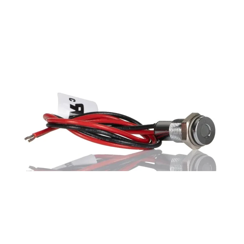 RS PRO Green, Red Panel Mount Indicator 1.8V dc, 3.3V dc, 20mA Lead Wire Termination IP67 Flush Bezel 171-3776