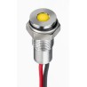 RS PRO Yellow Panel Mount Indicator 10.8V dc, 13.2V dc, 20mA, Lead Wire Termination, IP67 Flush Bezel 171-3780